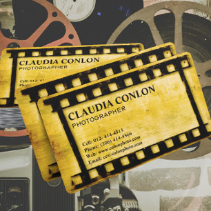 Carte De Visite Créateur de films anciens rétro grunge cool