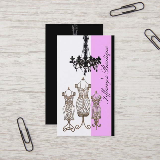 Carte De Visite Créateur de presse Mannequin couturier couturier C (Devant/Arrière en situation)