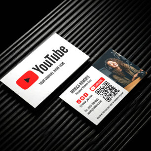 CARTE DE VISITE CRÉATEUR YOUTUBE PODCASTEUR S'ABONNER QRCODE PHOTO