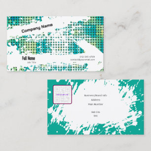 Carte de visite créatif avec QR - Vibes rétro (B)