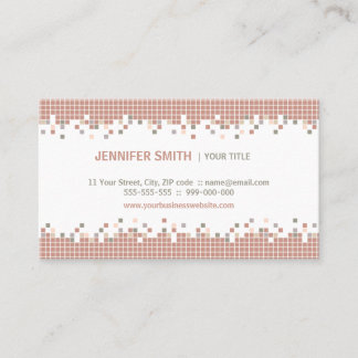 Carte de visite créatif de métiers de pixels