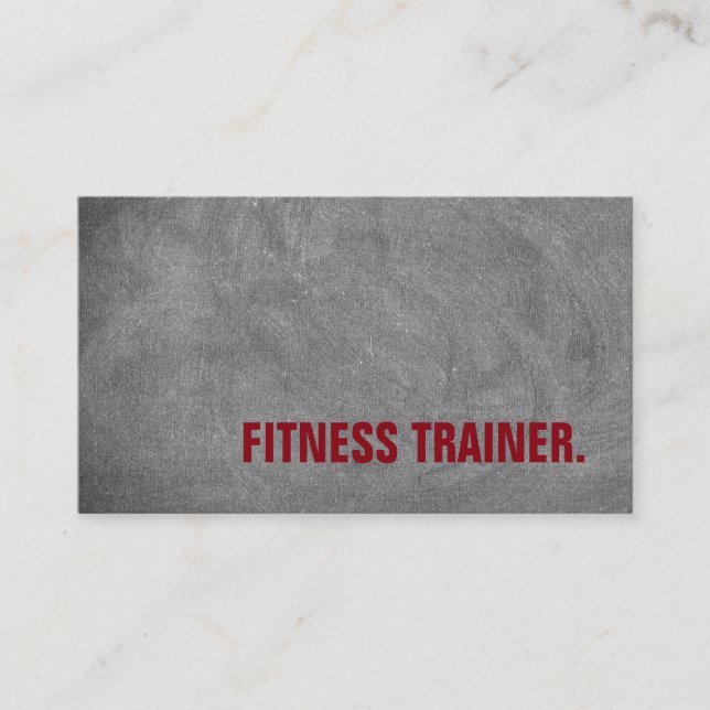 Carte De Visite Créatif Moderne Fitness Trainer Sport Chalkboard (Devant)