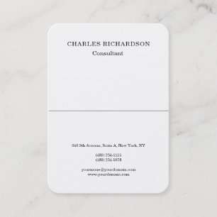 Carte De Visite Créatif professionnel blanc classique élégant