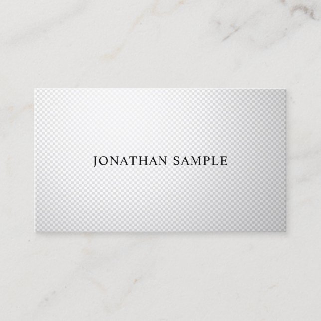 Carte De Visite Créatif Professionnel Design Argent Simple Tendanc (Devant)