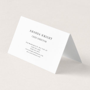 Carte De Visite Créatif Simple Blanc Élégant Stylé