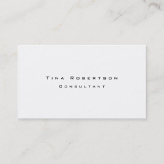 Carte De Visite Créatif Simple Simple Blanc Minimaliste Moderne