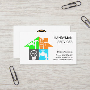 Carte De Visite Création Handyman Outils Bâtir
