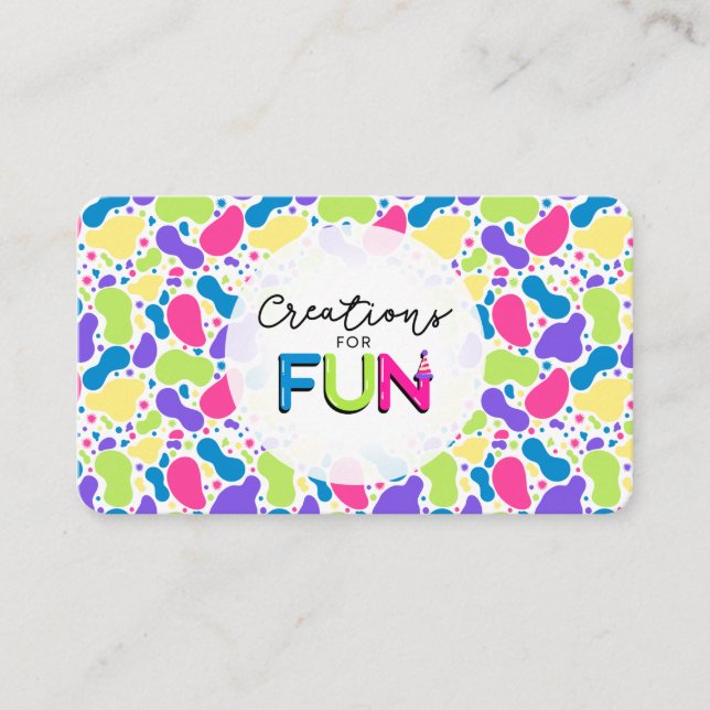 Carte De Visite Créations pour FUN_A (Devant)