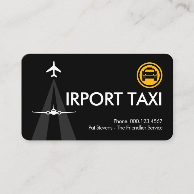 Carte De Visite Creative Airport Letter-A Runway (Devant)