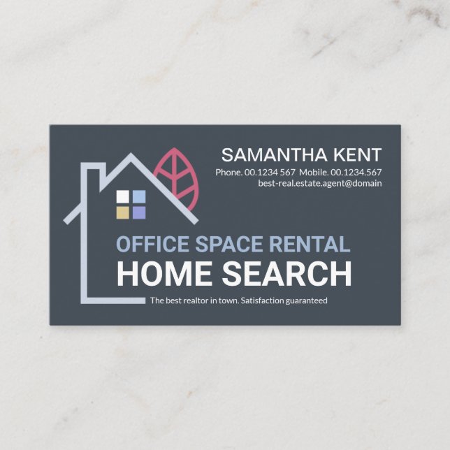 Carte De Visite Créative Building Home Paysage Realtor (Devant)
