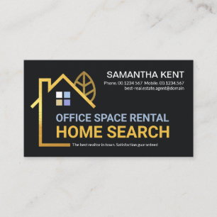 Carte De Visite Creative Gold Building Home Paysage Realtor