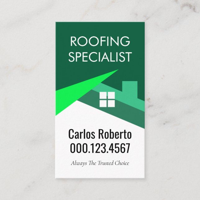 Carte De Visite Creative Green Energy Rooftop Builder (Devant)