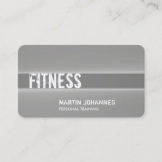 Carte De Visite Creative Grey Personal Trainer Sport