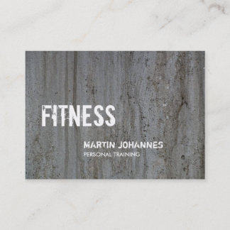 Carte De Visite Créative Grey Wall Personal Trainer