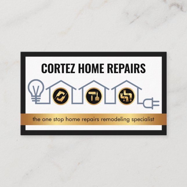 Carte De Visite Creative Home Handyman Tools Circuit Wiring (Devant)