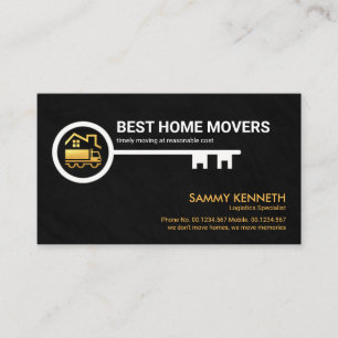 Carte De Visite Creative House Key Gold Truck Home Moving