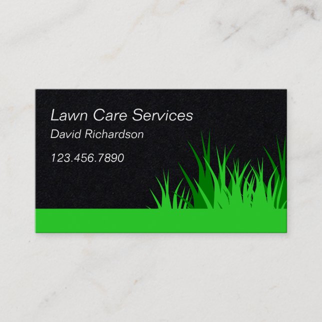 Carte De Visite Creative Lawn Mowing Services Black (Devant)