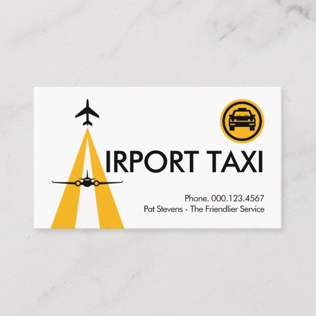 Carte De Visite Creative Letter-A Airport Runway (Devant)