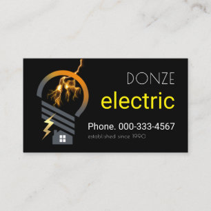 Carte De Visite Creative Lightbulb Accueil Foudre