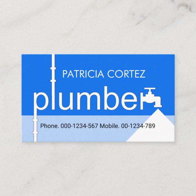 Carte De Visite Creative Plumber Pipe System Plumbing Works (Devant)