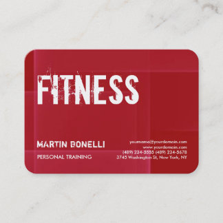 Carte De Visite Créative Red Dynamic Personal Trainer Sport tendan
