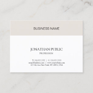 Carte De Visite Créative Simple Design Professionnel Chic Plain