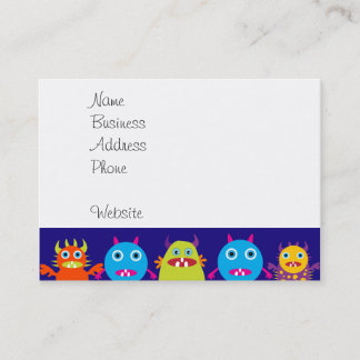 Carte De Visite Créatures mignonnes de partie drôle de monstre sur