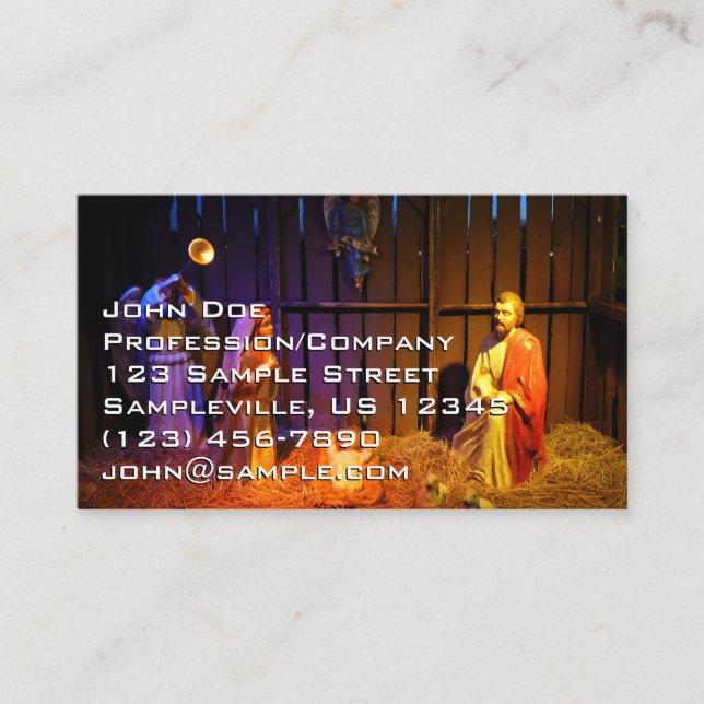 Carte De Visite Crèche de Noël à Washington DC (Devant)
