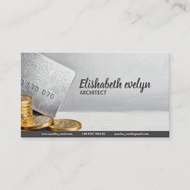 Carte De Visite Credit Card and Gold Coins (Devant)