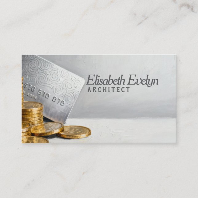 Carte De Visite Credit Card and Gold Coins f854 (Devant)