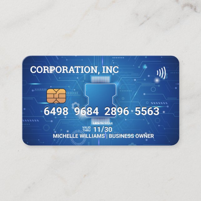 Carte De Visite Credit | Debit Card | Computer Hardware (Devant)