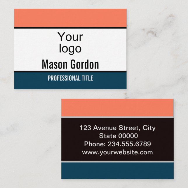 Carte De Visite Créé pour vous, badge design (Devant / Derrière)