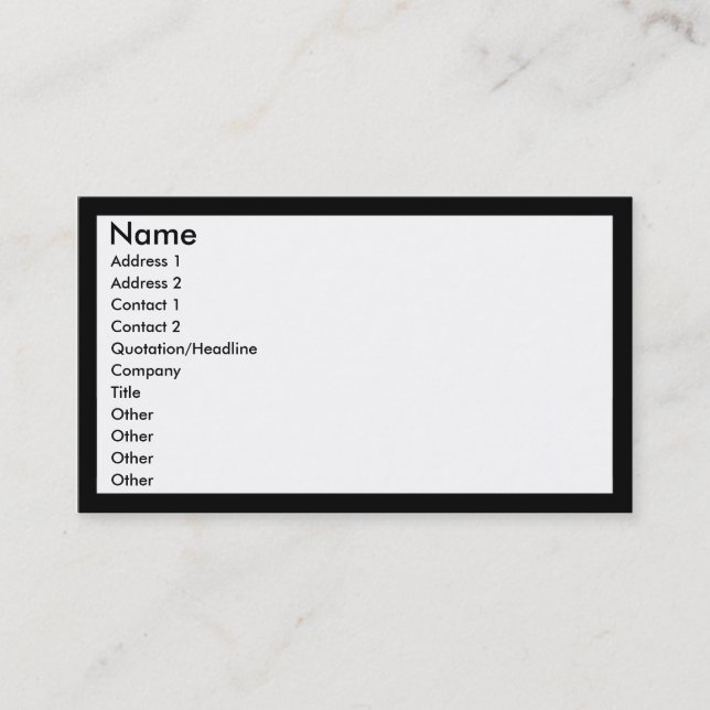 Carte De Visite Créez vos propres (Devant)