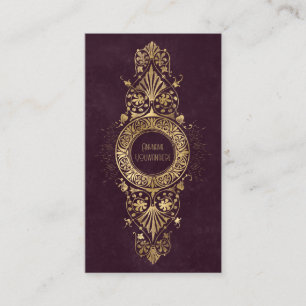 Carte De Visite Créez vos propres cœurs ornés de vin et d'or
