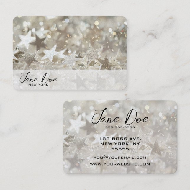 Carte De Visite Créez vos propres étoiles de célébration (Devant / Derrière)