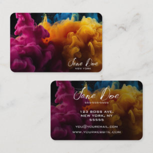 Carte De Visite Créez vos propres nuages de couleur jaune