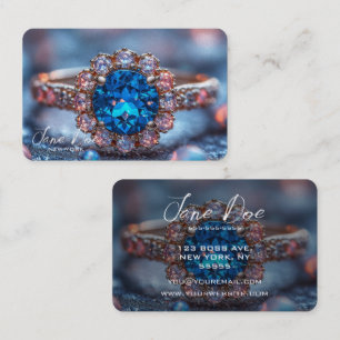 Carte De Visite Créez votre propre bijoux en pierre bleue