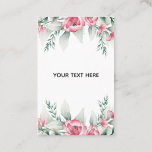 Carte De Visite Créez votre propre bordure florale colorée