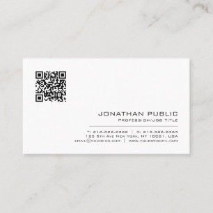 Carte De Visite Créez votre propre code QR simple moderne élégant