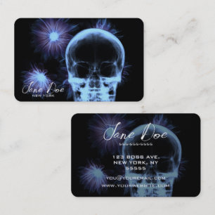 Carte De Visite Créez votre propre crâne et votre propre fleur X-R
