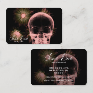 Carte De Visite Créez votre propre crâne et votre propre fleur X-R
