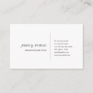Carte De Visite Créez votre propre design minimaliste élégant Mode