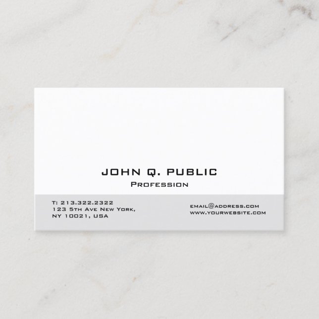 Carte De Visite Créez votre propre élégance professionnelle modern (Devant)
