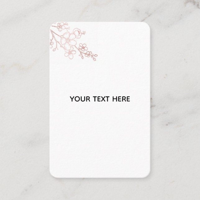 Carte De Visite Créez Votre Propre Élégant Blanc (Devant)