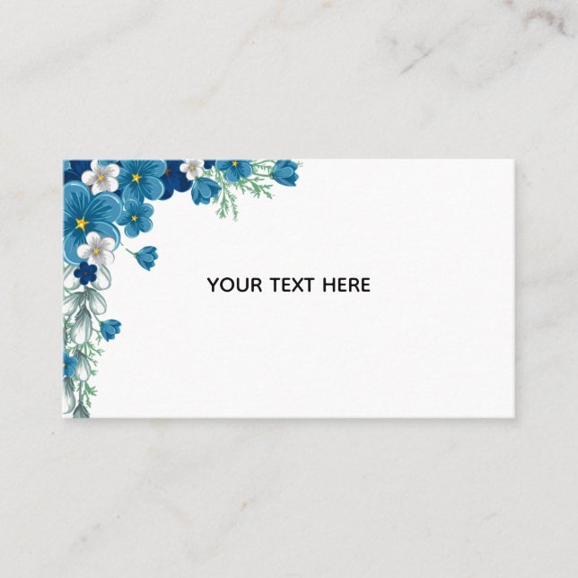 Carte De Visite Créez Votre Propre Floral  (Devant)