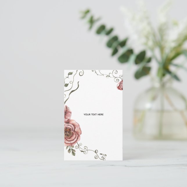 Carte De Visite Créez votre propre floral  (Debout devant)