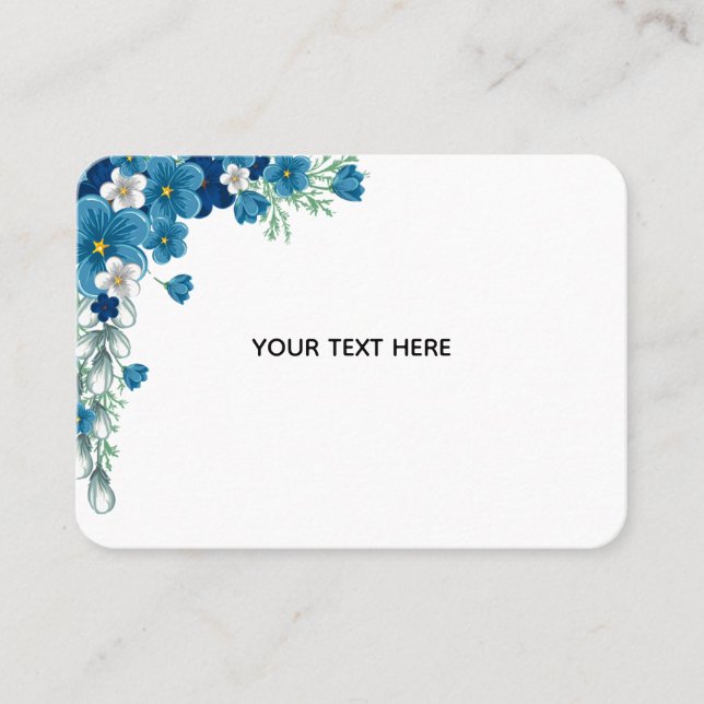 Carte De Visite Créez Votre Propre Floral (Devant)