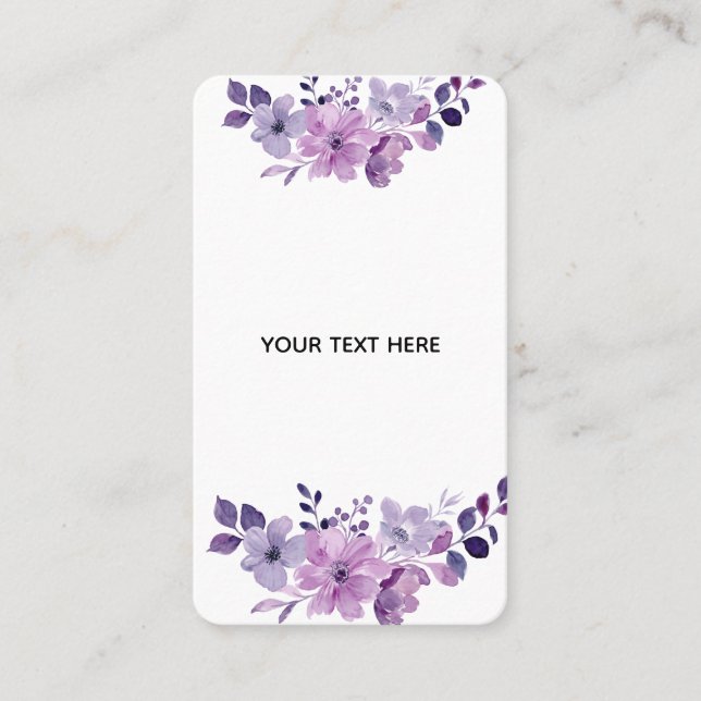 Carte De Visite Créez Votre Propre Floral (Devant)