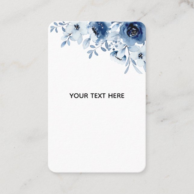 Carte De Visite Créez Votre Propre Floral (Devant)