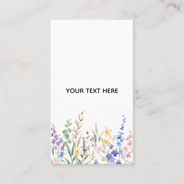 Carte De Visite Créez Votre Propre Floral  (Devant)